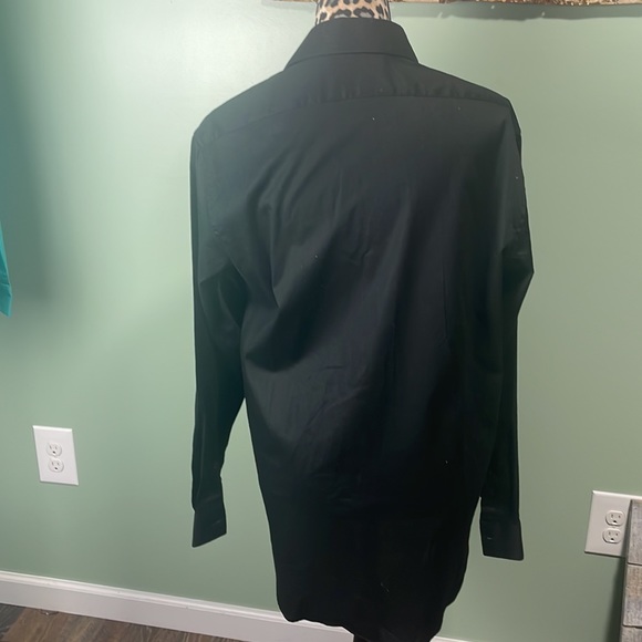 New with tags Calvin Klein black button down shirt large - Picture 3 of 5